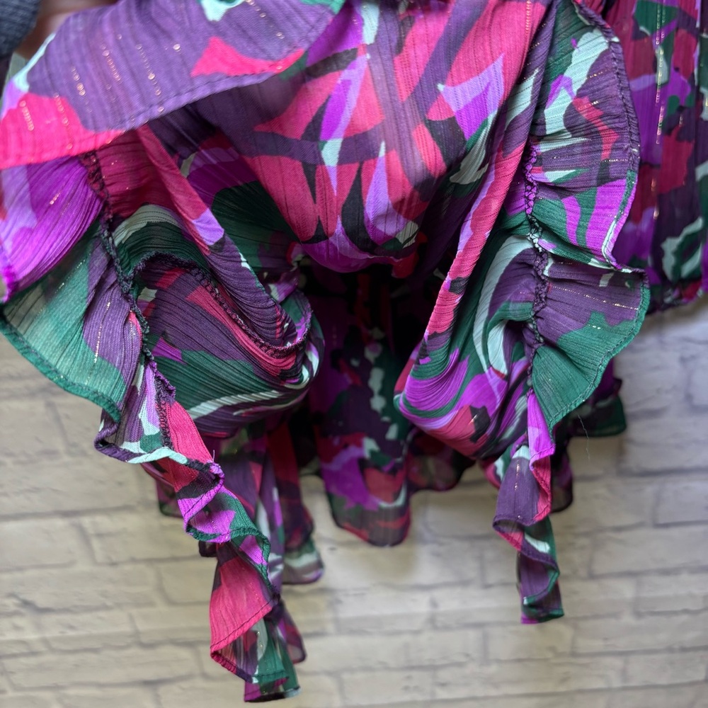 MISA Los Angeles Lorena mini dress Holiday Sparkle Abstract print Medium USA - Picture 8 of 16